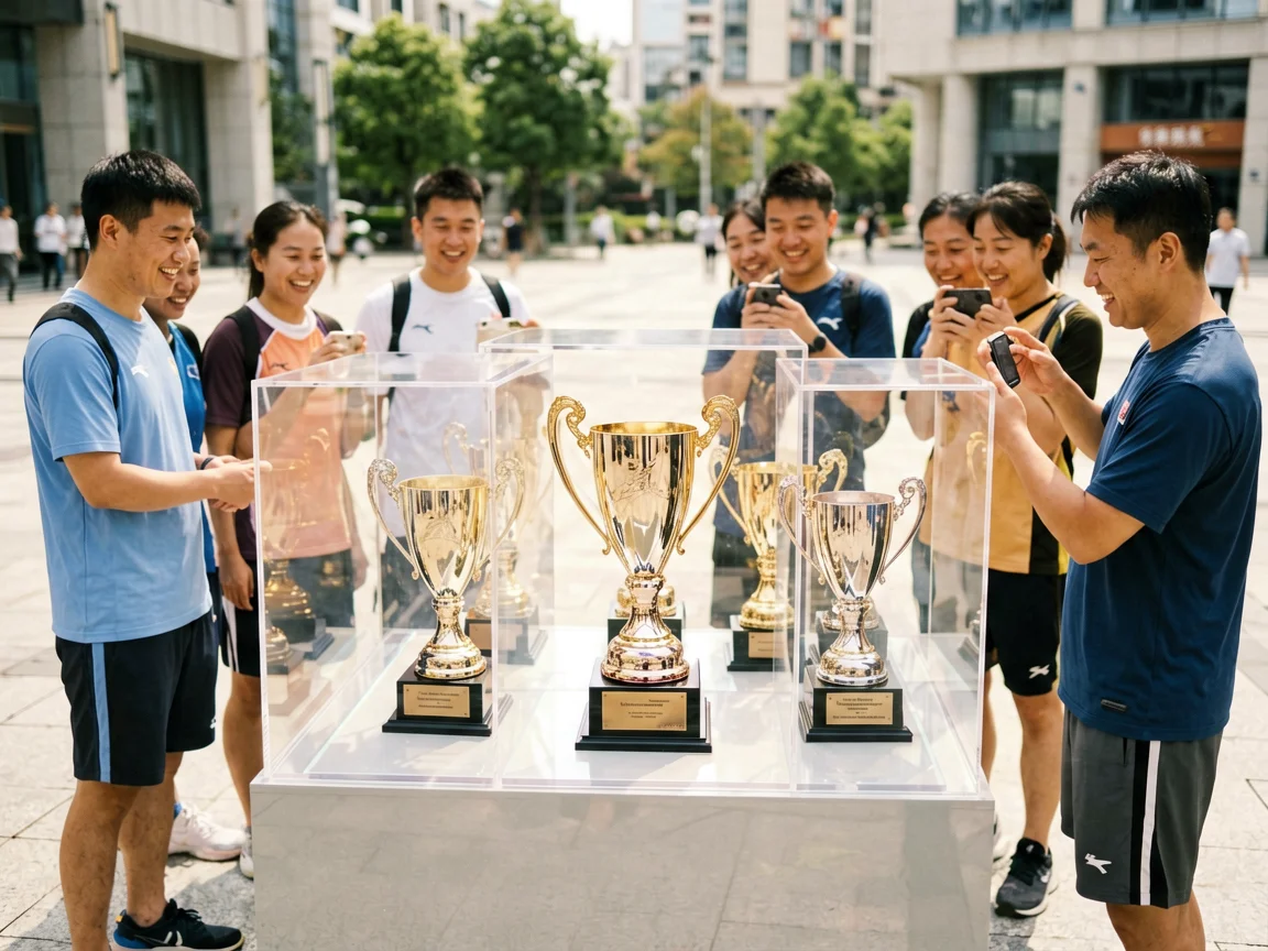 城市广场奖杯巡游现场